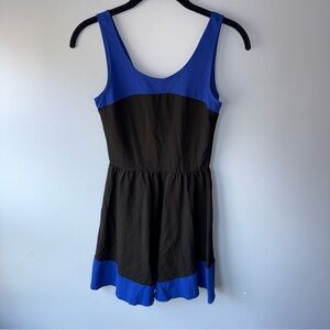 Aqua Blue and Black Dress